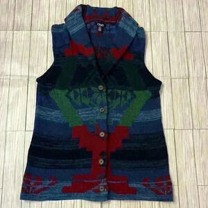 Chaps Southwestern Aztec Sweater Vest